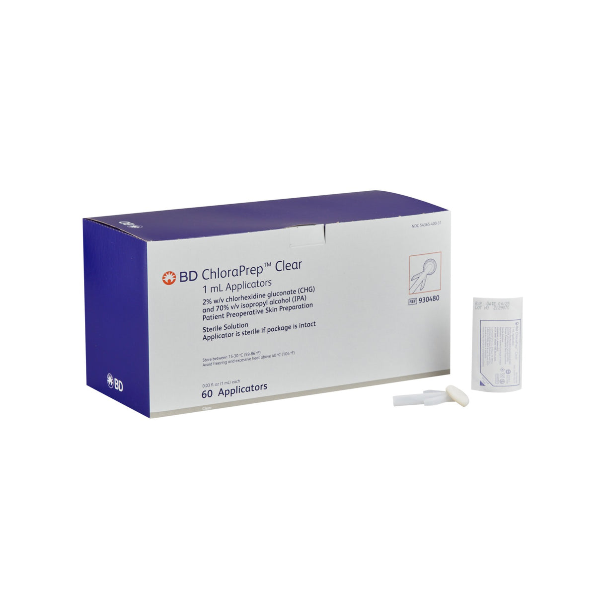Skin Prep Solution ChloraPrep Clear 1 mL Foam Applicator 2% / 70% Strength CHG (Chlorhexidine Gluconate) / Isopropyl Alcohol Sterile