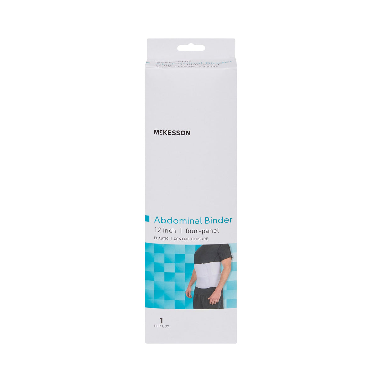 Abdominal Binder McKesson Large / X-Large Hook and Loop Closure 62 to 74 Inch Waist Circumference 12 Inch Height Adult