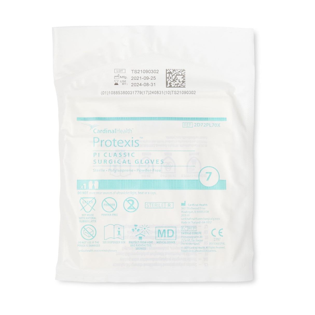 Surgical Glove Protexis PI Classic Size 7 Sterile Polyisoprene Standard Cuff Length Smooth Ivory Not Chemo Approved