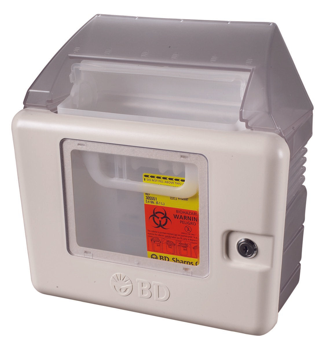 Sharps Container Cabinet / Wall Enclosure Wall Mount Locking
