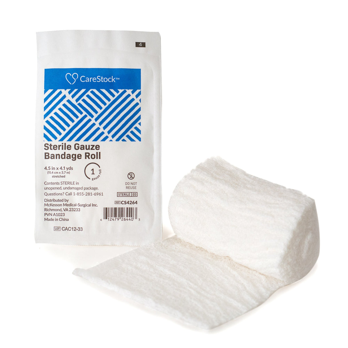 Fluff Dressing CareStock 4-1/2 Inch X 4-1/10 Yard 6-Ply Sterile 1 per Pack