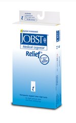 Compression Stocking JOBST Relief Thigh High Large Beige Open Toe