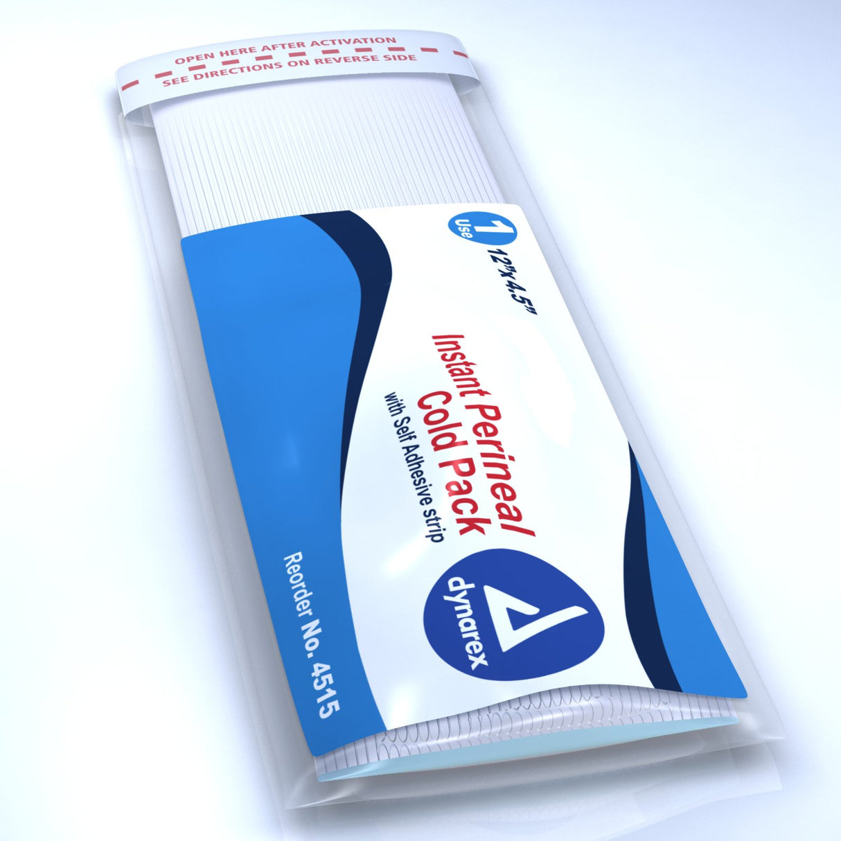 Instant Cold Pack Dynarex Perineal One Size Fits Most 4-1/2 X 12 Inch Plastic / Calcium Ammonium Nitrate / Water Disposable
