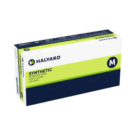 Exam Glove Halyard Medium NonSterile Vinyl Standard Cuff Length Smooth Clear Not Rated