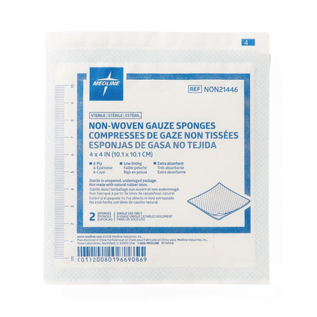 Nonwoven Sponge Avant Gauze 4 X 4 Inch 6-Ply Sterile 2 per Pack