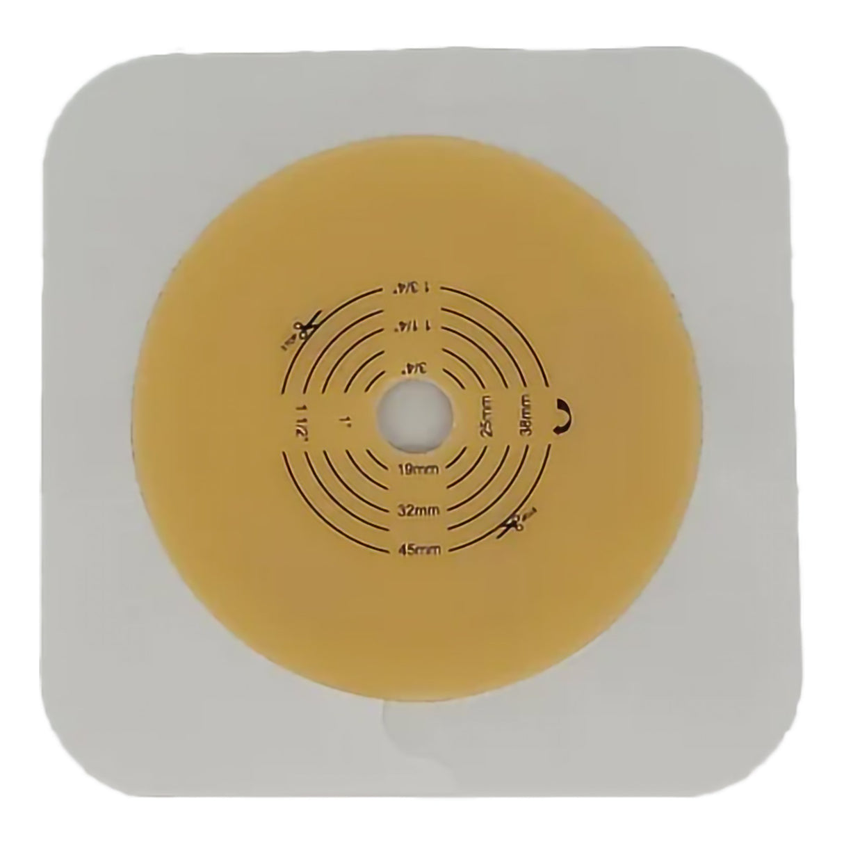 Ostomy Barrier Trim to Fit, Extended Wear Adhesive Tape Collar 57 mm Flange Red Code System Up to 1-3/4 Inch Opening 5 X 5 Inch