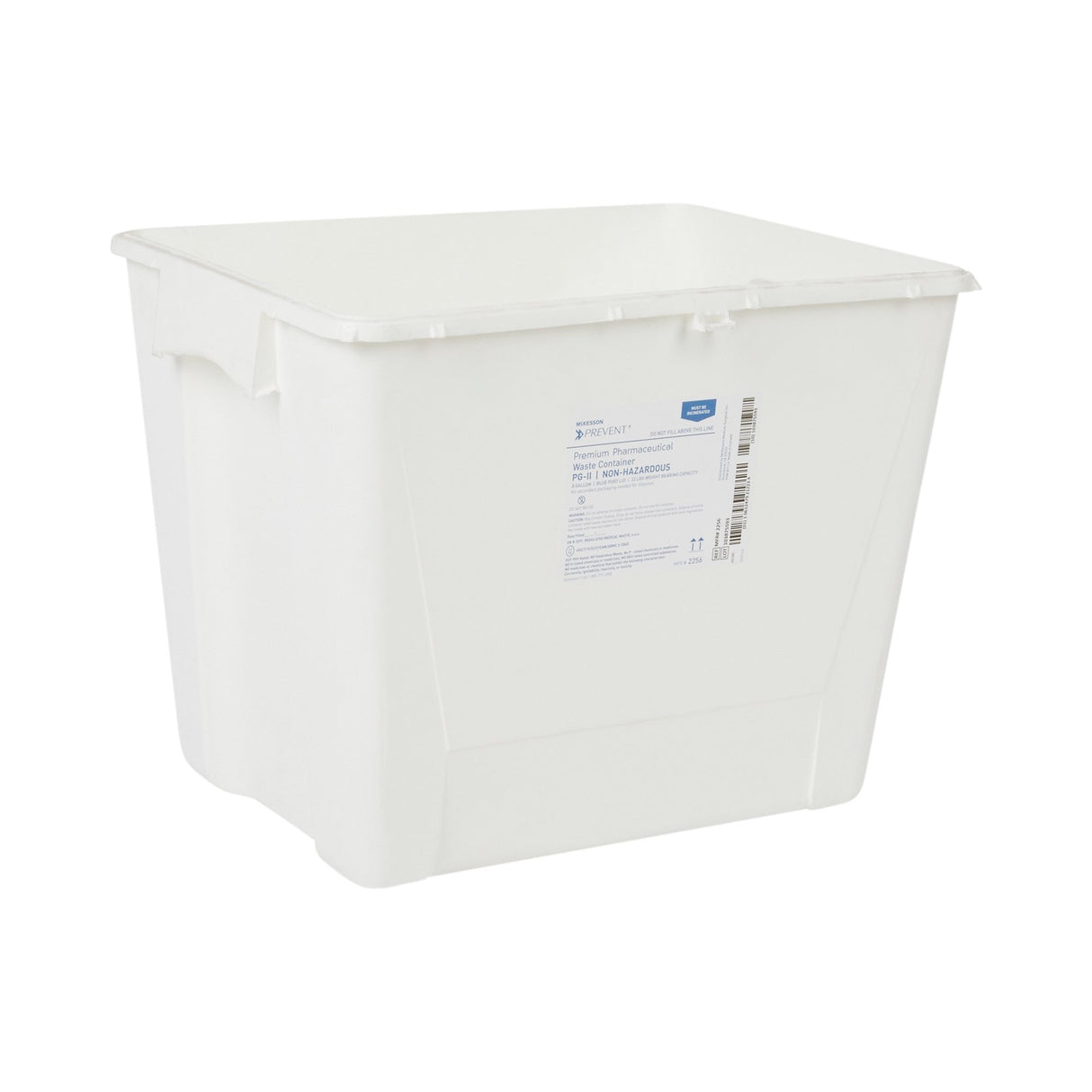 Pharmaceutical Waste Container McKesson Prevent White Base 13-1/2 H X 17-3/10 W X 13 L Inch Vertical Entry 8 Gallon