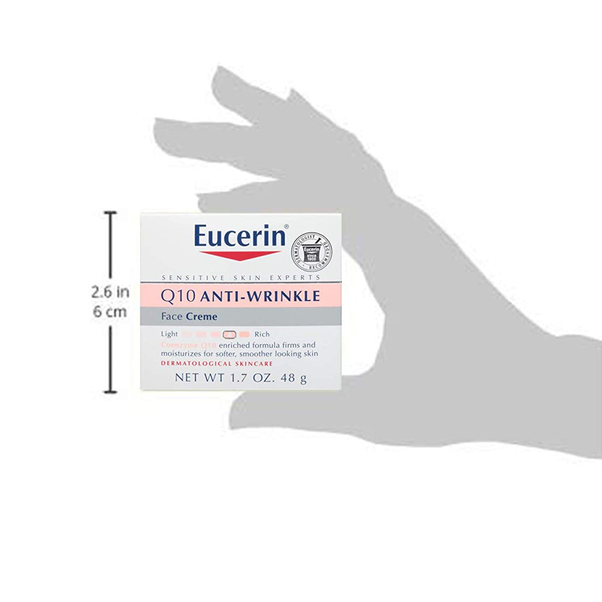 Facial Moisturizer Eucerin Q10 Anti-Wrinkle Sensitive Skin 1.7 oz. Jar Unscented Cream