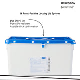 Pharmaceutical Waste Container McKesson Prevent White Base 24-3/5 H X 17-3/10 W X 13 L Inch Vertical Entry 18 Gallon