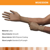 Surgical Glove McKesson Perry Size 8 Sterile Latex Standard Cuff Length Smooth Brown Not Chemo Approved