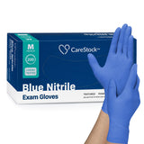 Exam Glove CareStock Medium NonSterile Nitrile Standard Cuff Length Textured Fingertips Blue Chemo Tested
