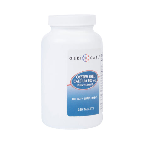 Joint Health Supplement Geri-Care Oyster Shell 200 IU - 500 mg Strength Tablet 250 per Bottle