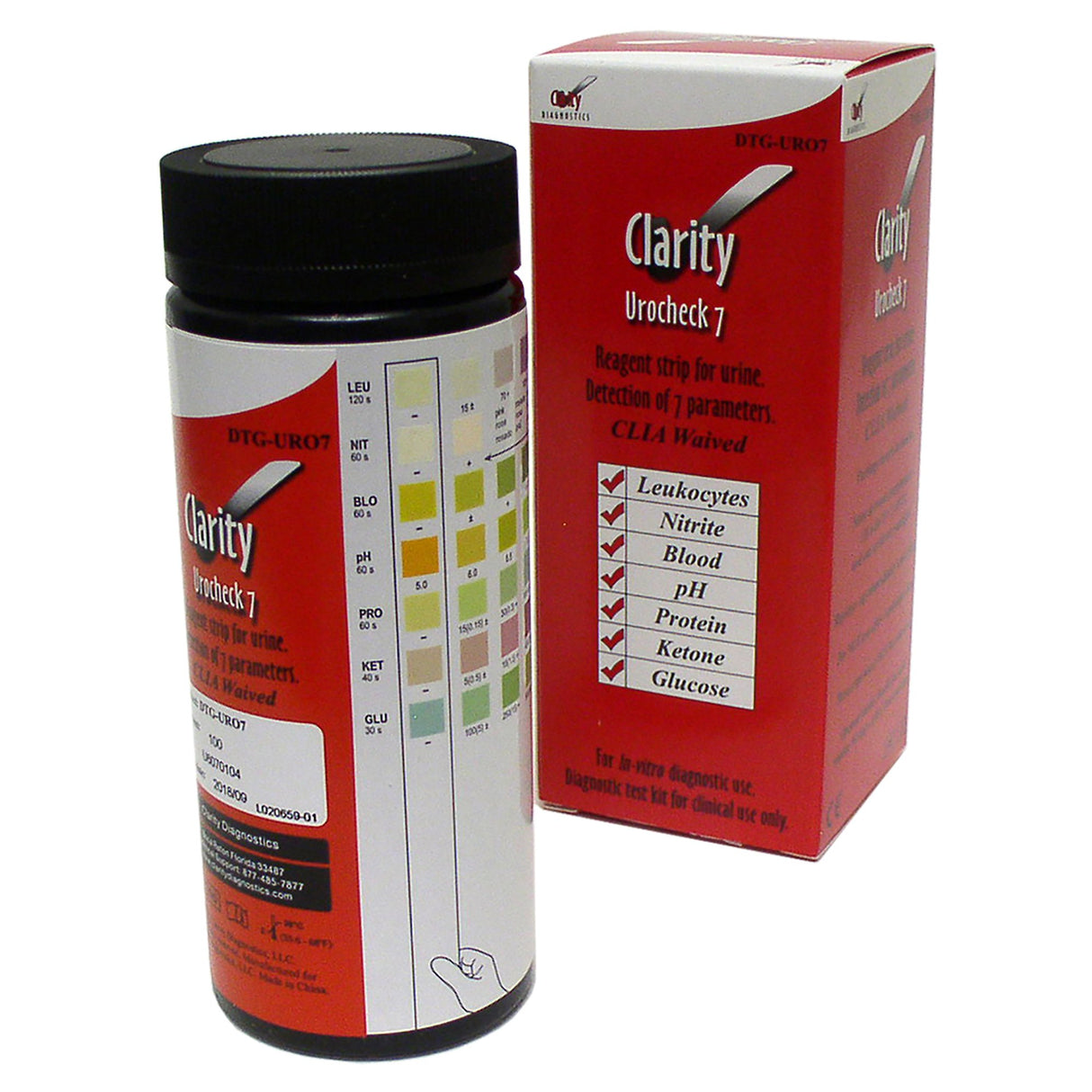 Urinalysis Reagent Clarity Blood, Glucose, Ketone, Leukocytes, Nitrite, pH, Protein For Clarity Urocheck 120 Urine Analyzer