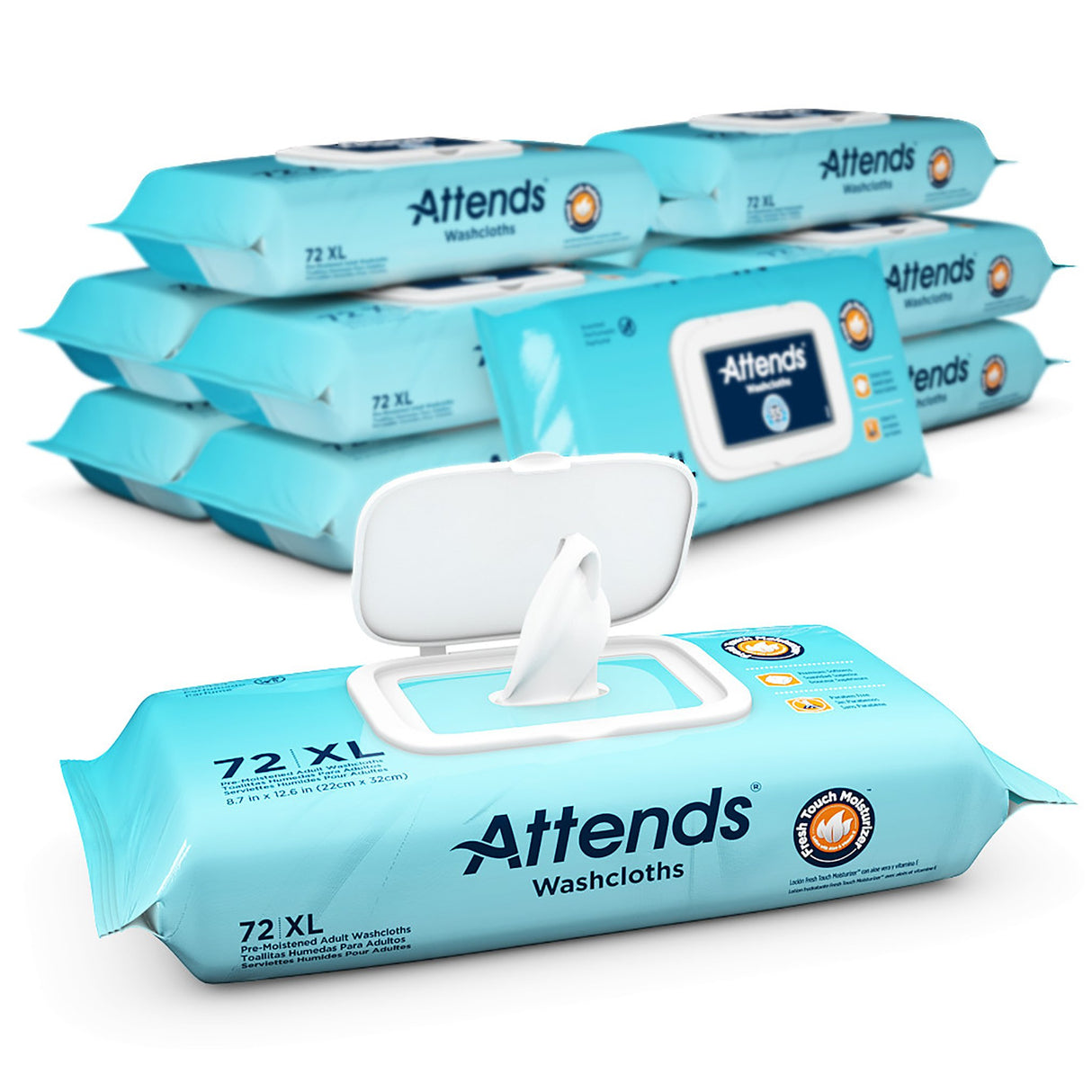 Personal Cleansing Wipe Attends Soft Pack Scented 72 Count