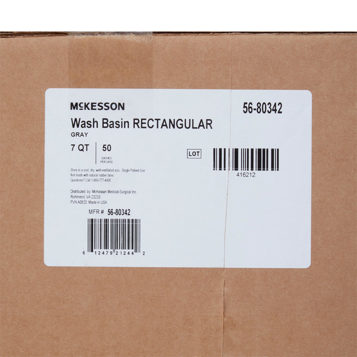 Wash Basin McKesson 7 Quart Rectangle NonSterile