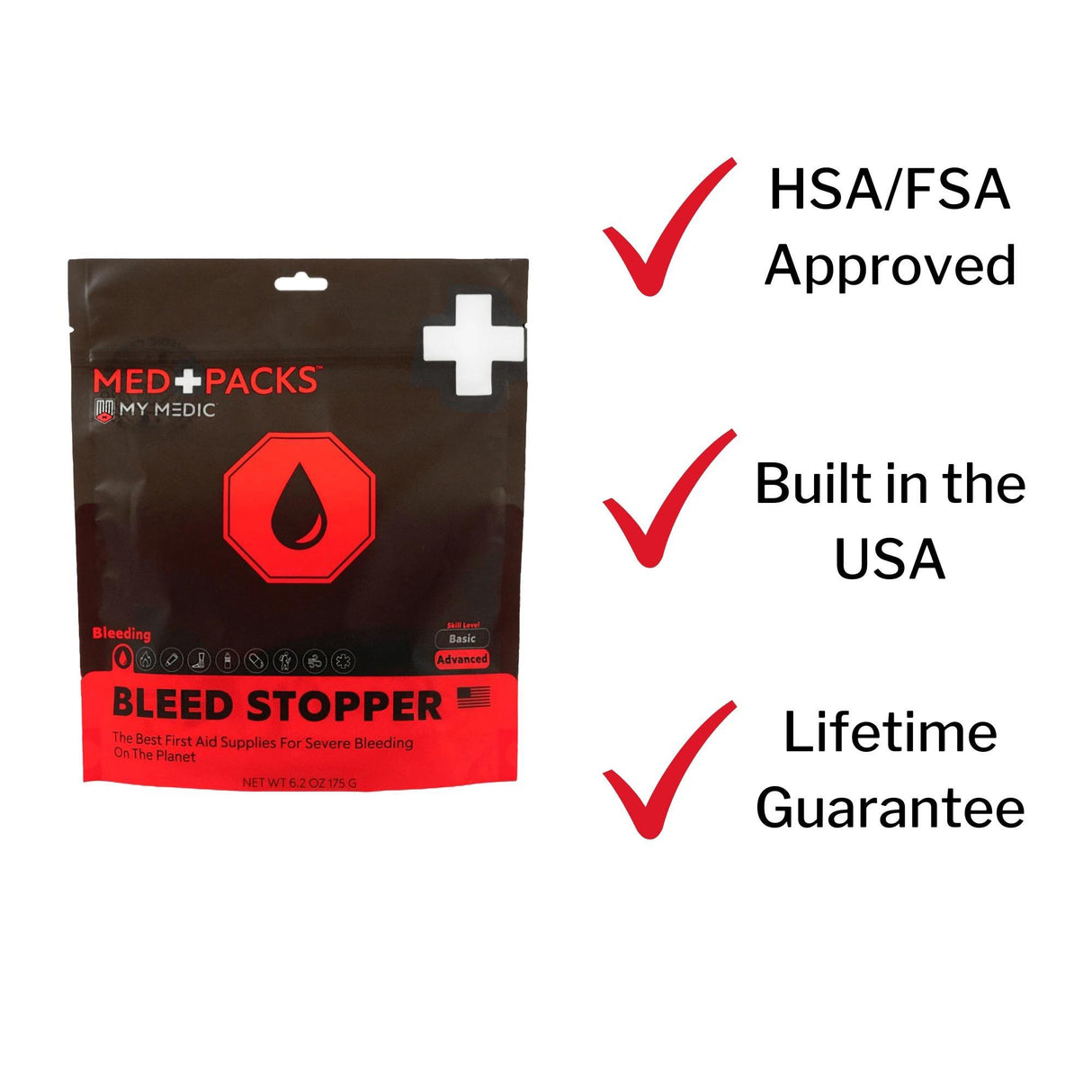 First Aid Kit My Medic MED PACKS Bleed Stopper Plastic Pouch
