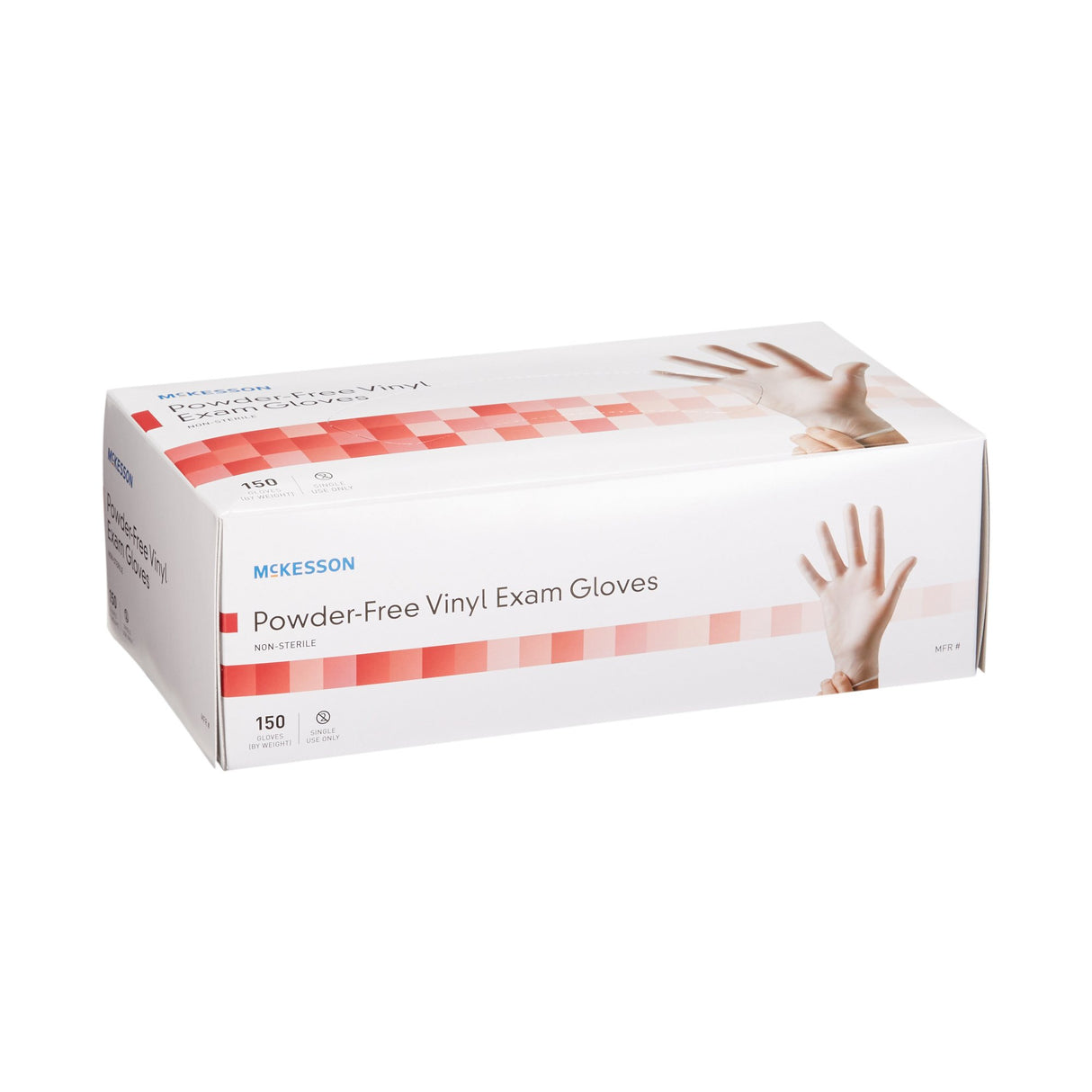 Exam Glove McKesson X-Small NonSterile Vinyl Standard Cuff Length Smooth Clear Not Rated