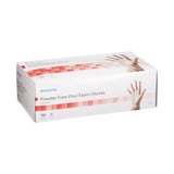 Exam Glove McKesson X-Small NonSterile Vinyl Standard Cuff Length Smooth Clear Not Rated