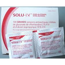 Bx/100  Solu-I.V. Large Swabs, 2% Chg, 70% Iso Alc