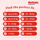 Unisex Baby Diaper Huggies Snug & Dry Size 5 Disposable Heavy Absorbency
