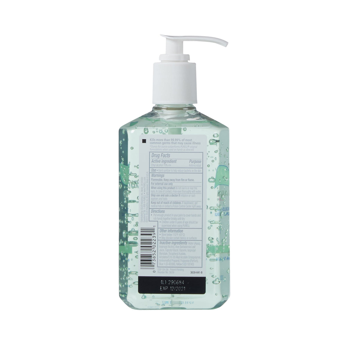 Hand Sanitizer with Aloe Purell Advanced 12 oz. Ethyl Alcohol Gel Pump Bottle