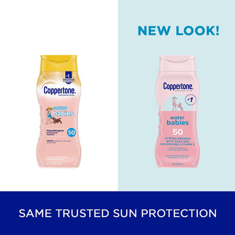 Sunscreen Coppertone Water Babies SPF 50 Lotion 8 oz. Bottle