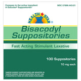 Laxative Health Star Suppository 100 per Box 10 mg Strength Bisacodyl USP