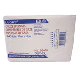 Gauze Sponge Ducare 4 X 4 Inch 8-Ply NonSterile 200 per Pack