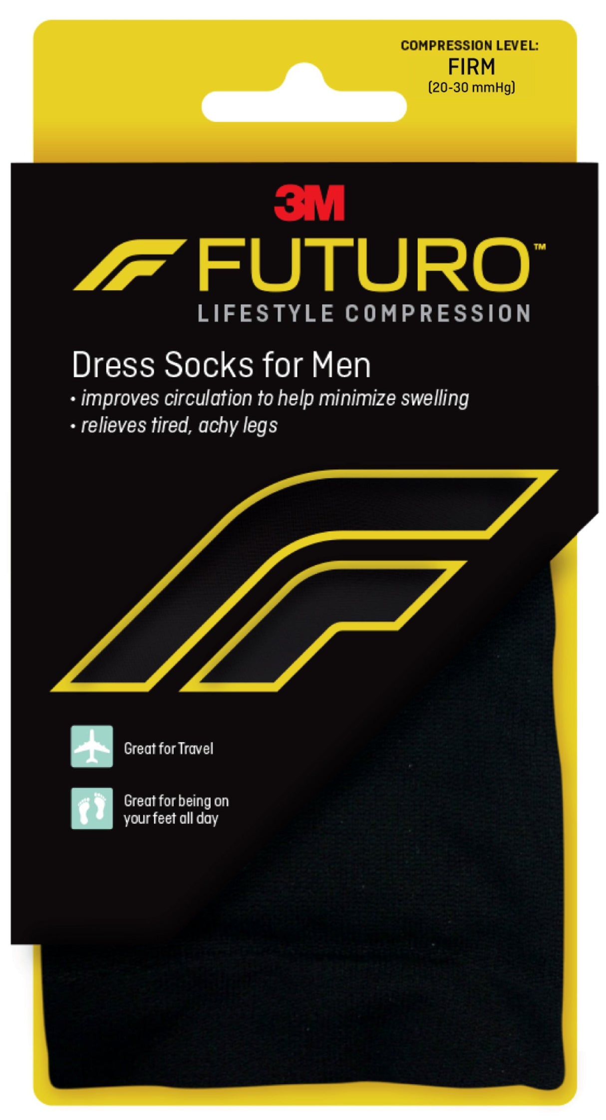 Compression Socks 3M Futuro Knee High Medium Black Closed Toe