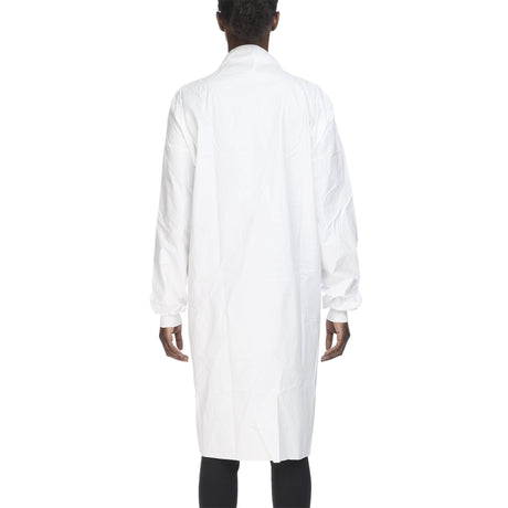 Cleanroom Lab Coat Contec CritiGear White Large Knee Length Microporous Fabric Disposable