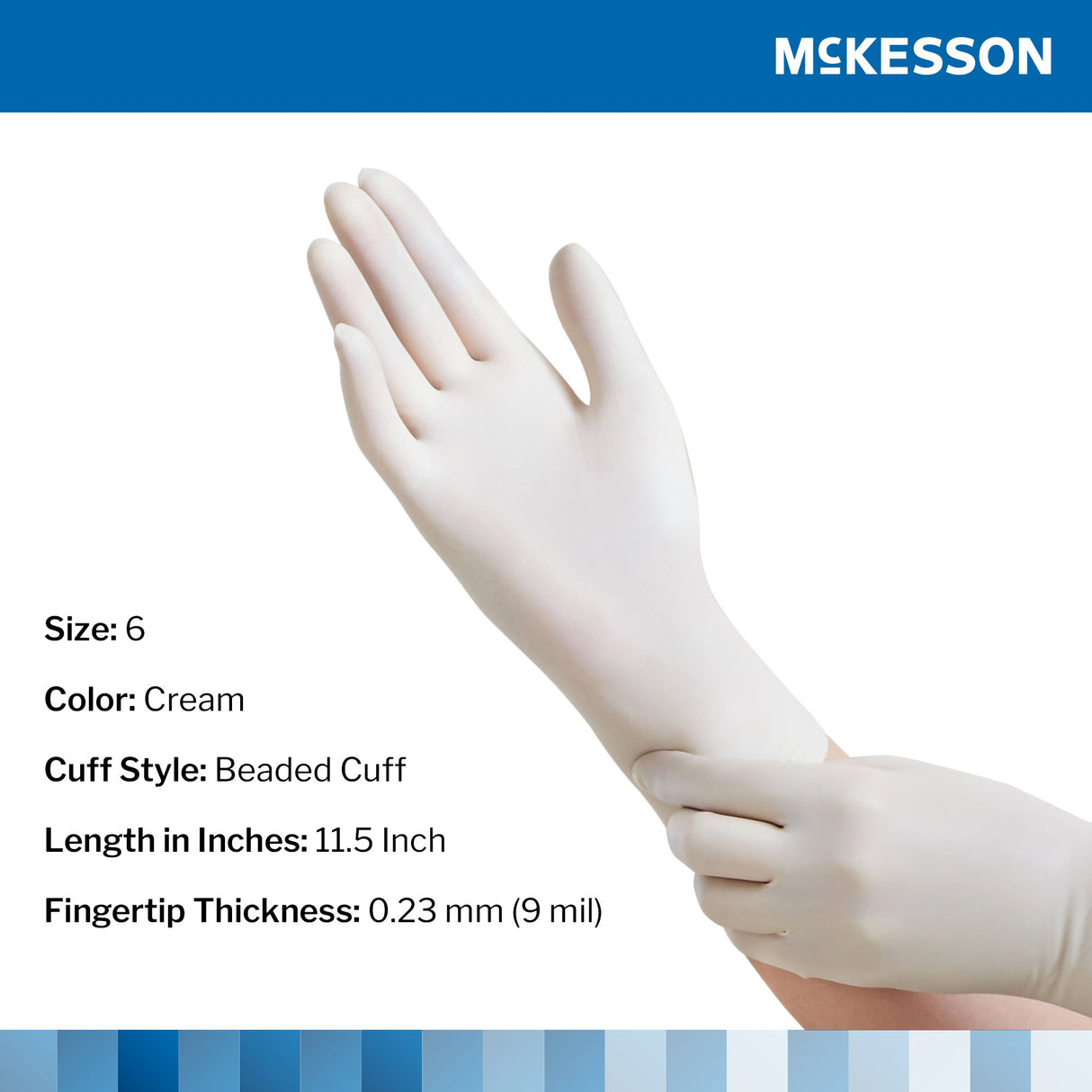 Surgical Glove McKesson Perry Performance Plus Size 6 Sterile Latex Standard Cuff Length Smooth Cream Not Chemo Approved
