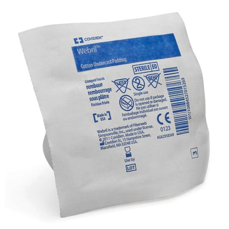 Cast Padding Undercast Webril 3 Inch X 4 Yard Cotton Sterile