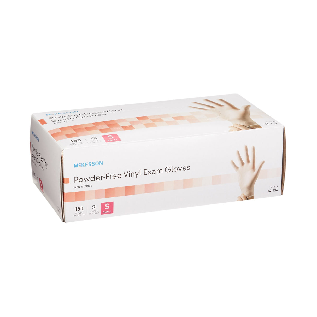 Exam Glove McKesson Small NonSterile Vinyl Standard Cuff Length Smooth Clear Not Rated