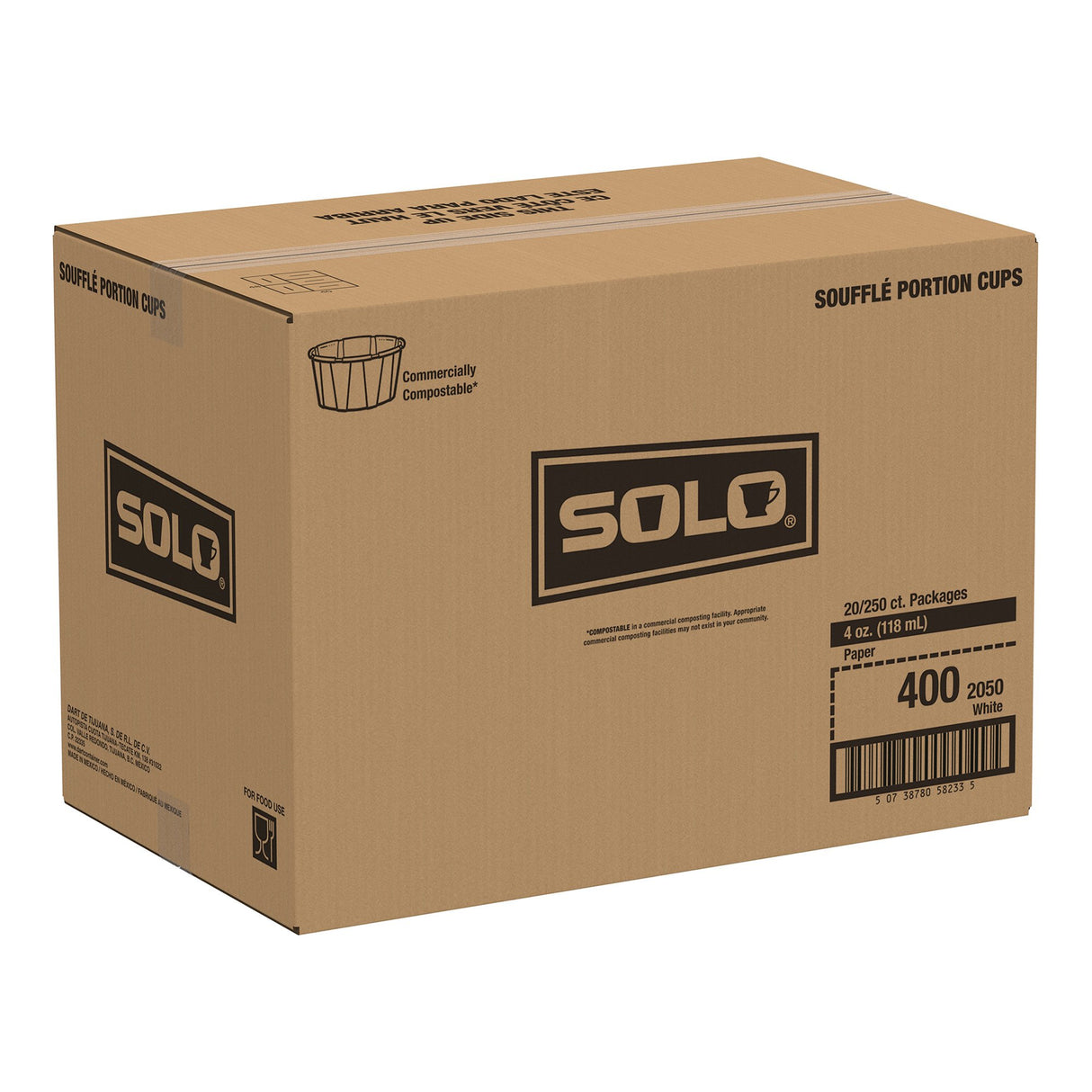 Souffle Cup Solo 4 oz. White Paper Disposable
