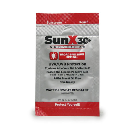 Sunscreen with Dispenser Box SunX 30+ SPF 30 Lotion 1.25 oz. Individual Packet