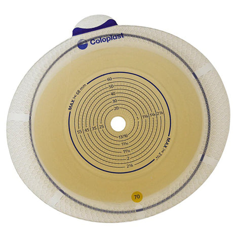 Ostomy Barrier Sensura Flex Trim to Fit, Standard Wear Double Layer Adhesive 50 mm Flange Red Code System 3/8 to 2 Inch Opening