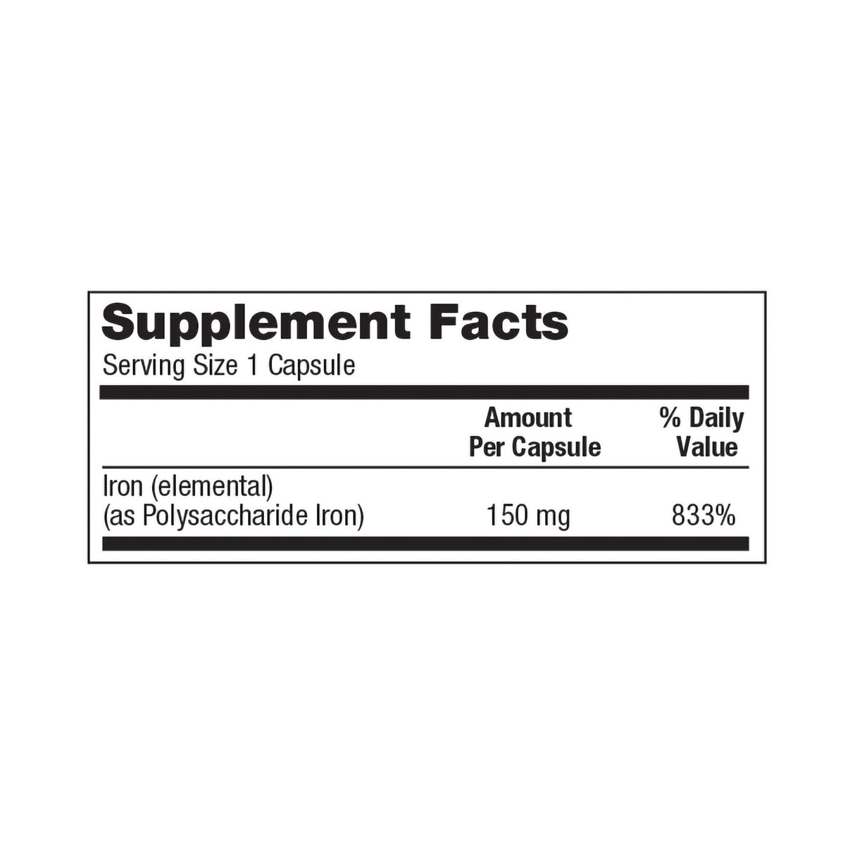Mineral Supplement Geri-Care Iron 150 mg Strength Capsule 100 per Bottle