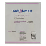 Ostomy Barrier Precut, Extended Wear Adhesive Tape Collar 57 mm Flange Red Code System 1-1/8 Inch Opening 5 X 5 Inch