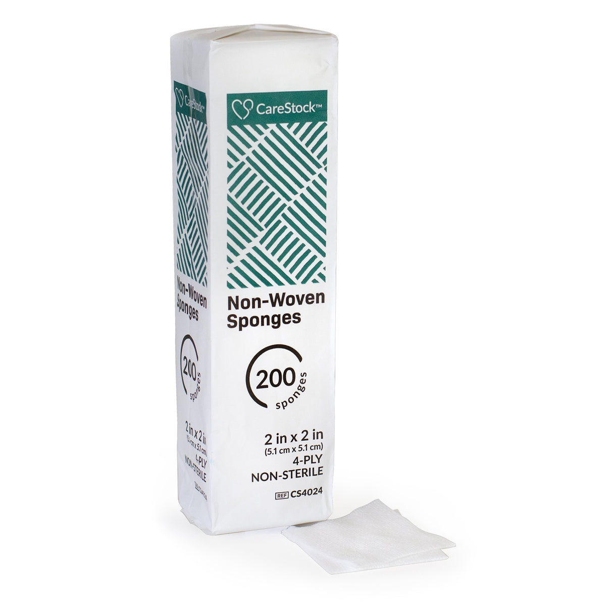 Gauze Sponge CareStock 2 X 2 Inch 4-Ply NonSterile 200 per Pack