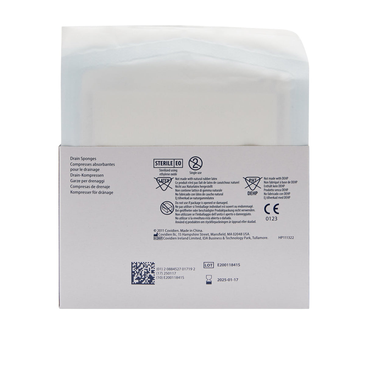 Drain Sponge Curity Nonwoven 4 X 4 Inch Sterile