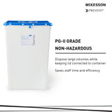 Pharmaceutical Waste Container McKesson Prevent White Base 24-3/5 H X 17-3/10 W X 13 L Inch Vertical Entry 18 Gallon