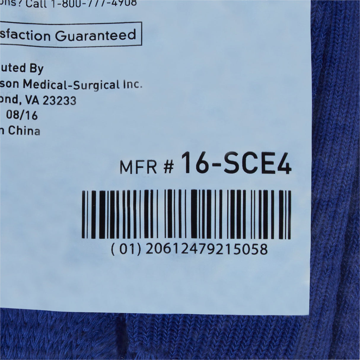 Slipper Socks McKesson Unisex Adult Bariatric / X-Wide Single Tread Single Patient Use Royal Blue