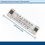 Refrigerator / Freezer Thermometer Fisherbrand Durac Fahrenheit / Celsius -40 to +80F (-40 to +25C) Without External Probe Wall Mount Does Not Require Power