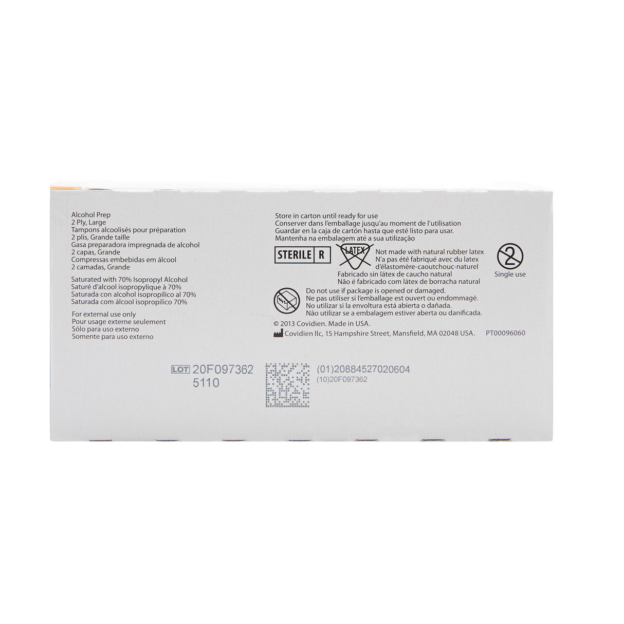 Alcohol Prep Pad Webcol 70% Strength Isopropyl Alcohol Individual Packet Large Sterile