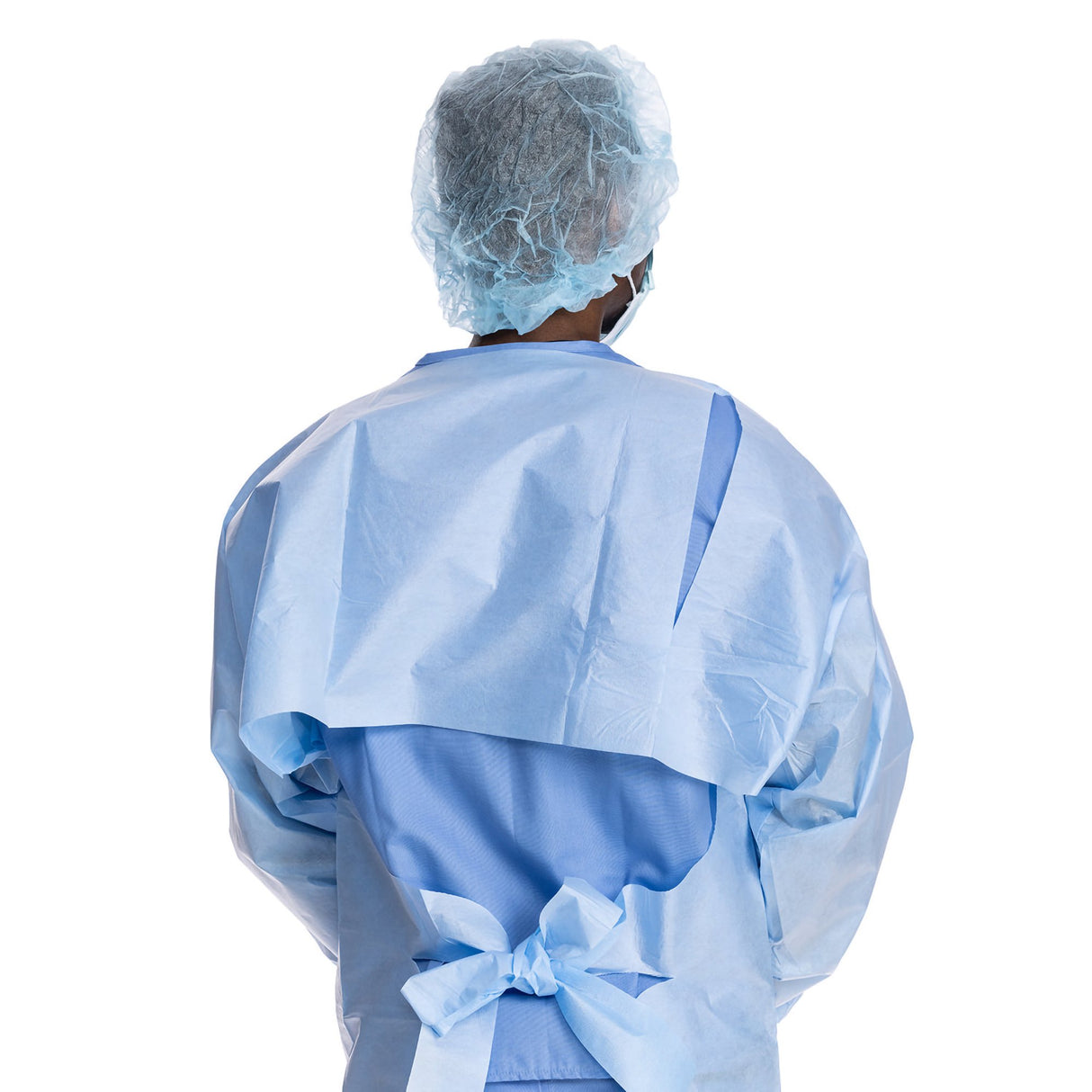 Protective Procedure Gown Halyard One Size Fits Most Blue NonSterile Not Rated Disposable