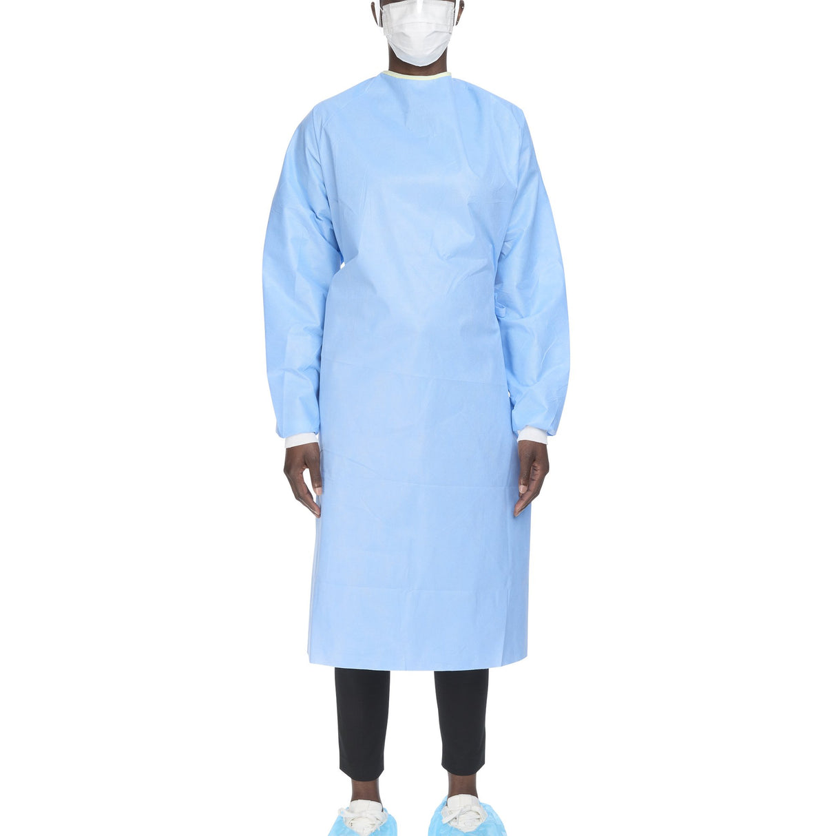 Non-Reinforced Surgical Gown with Towel ULTRA Large Blue Sterile AAMI Level 3 Disposable