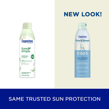 Sunscreen Coppertone Pure and Simple SPF 50 Lotion 6 oz. Bottle