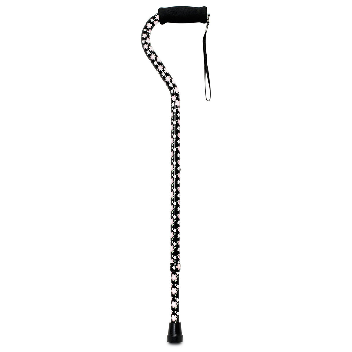 Offset Cane McKesson Aluminum 30 to 39 Inch Height Pink Floral