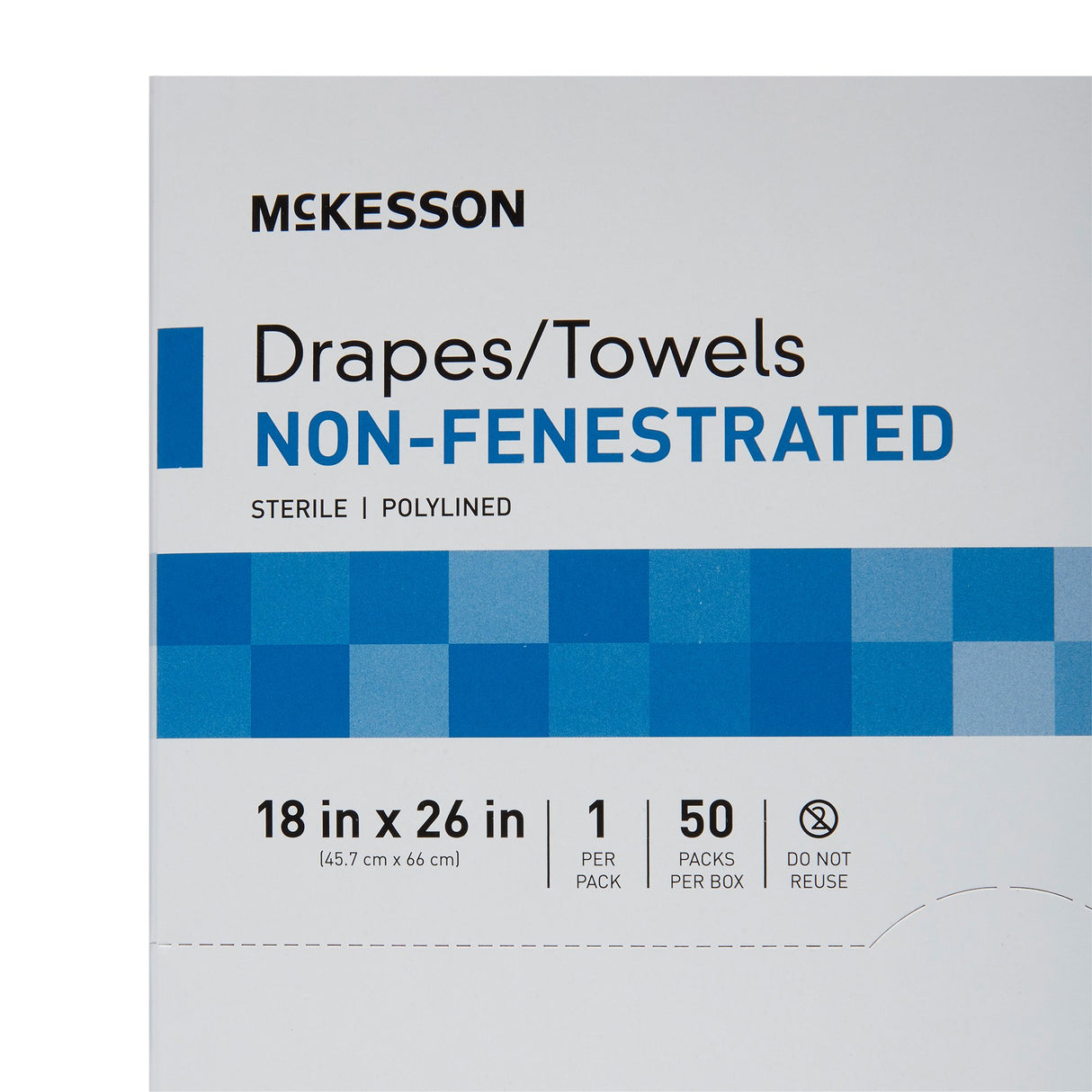 General Purpose Drape McKesson Poly Lined Towel Drape 18 W X 26 L Inch Sterile