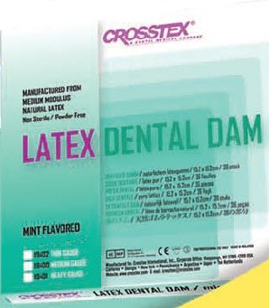 EENT Drape Crosstex Mint Dental Dam 5 W X 5 L Inch NonSterile